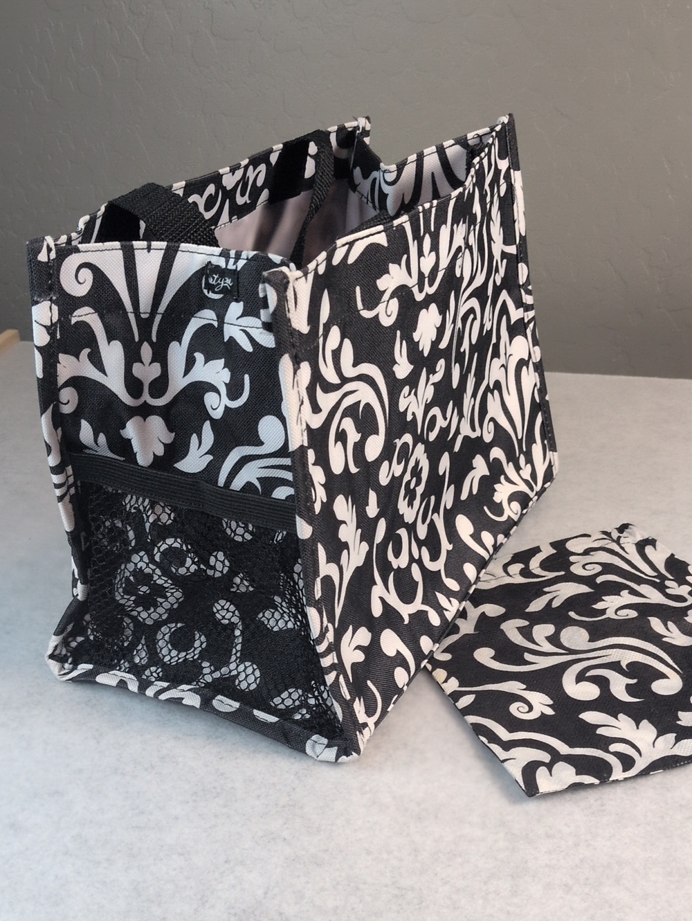 Parisian Pop Black & White Damask Keep it Caddy Tote Bag